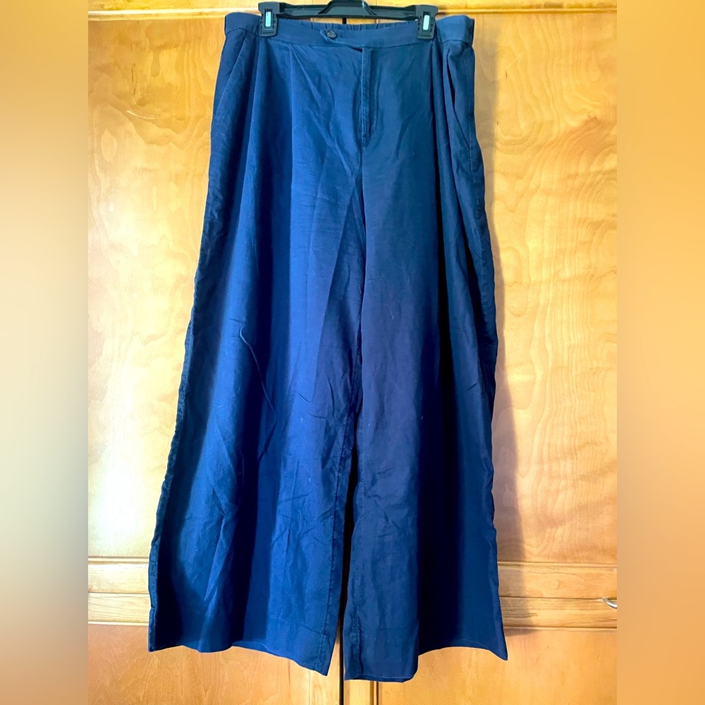 Banana Republic- wide legged linen pants-14